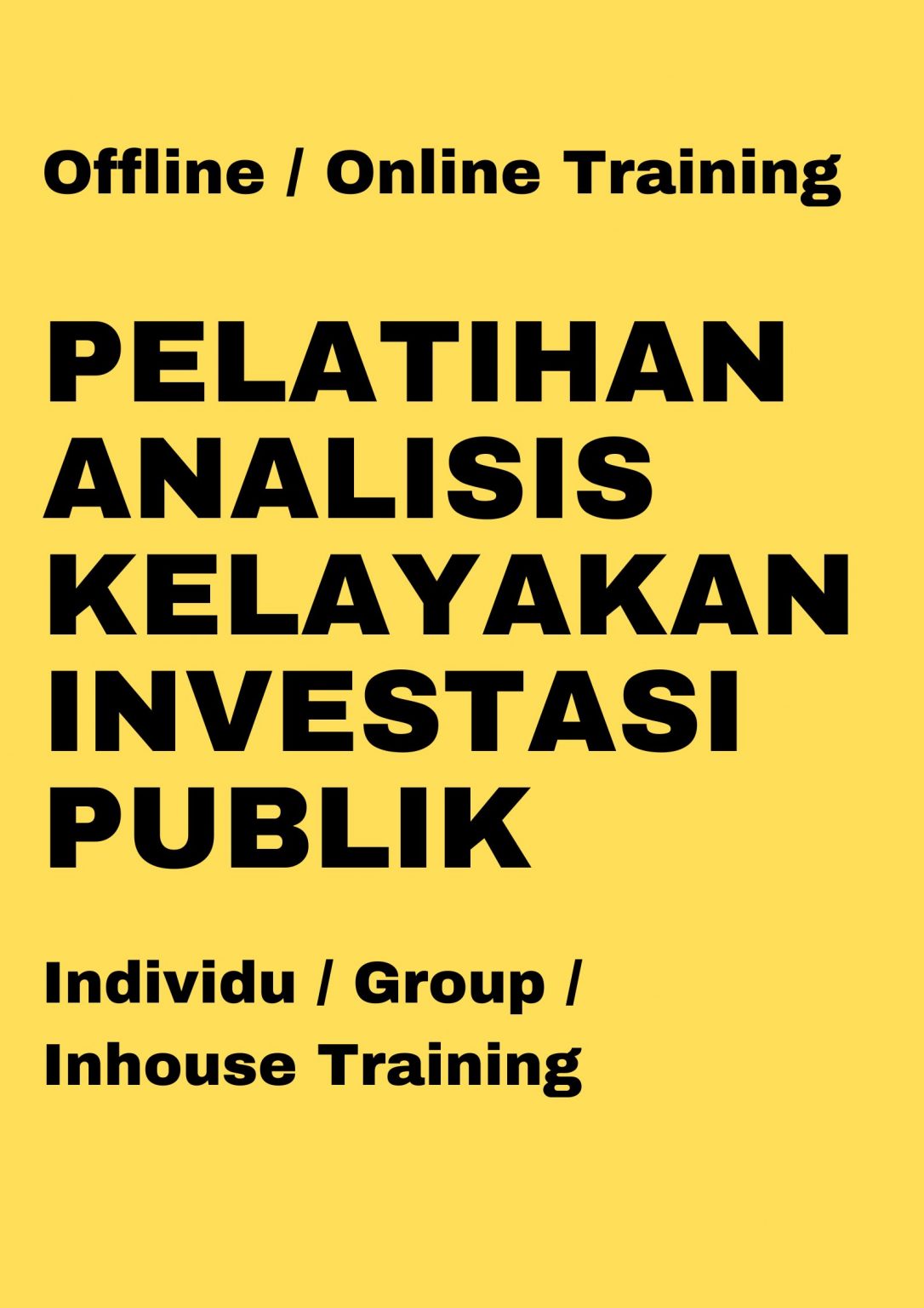 Pelatihan Analisis Kelayakan Investasi Publik
