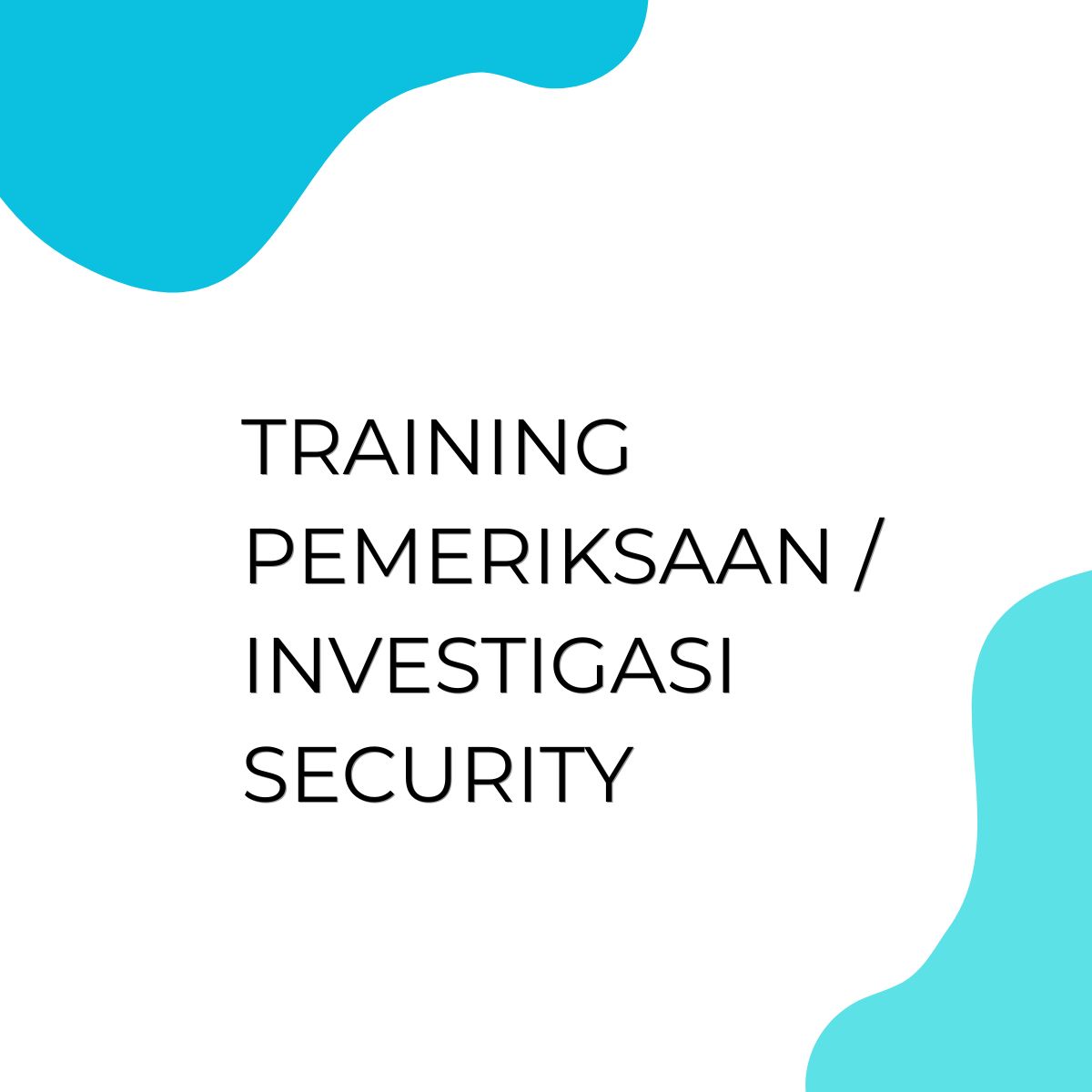 pelatihan PEMERIKSAAN / INVESTIGASI SECURITY online